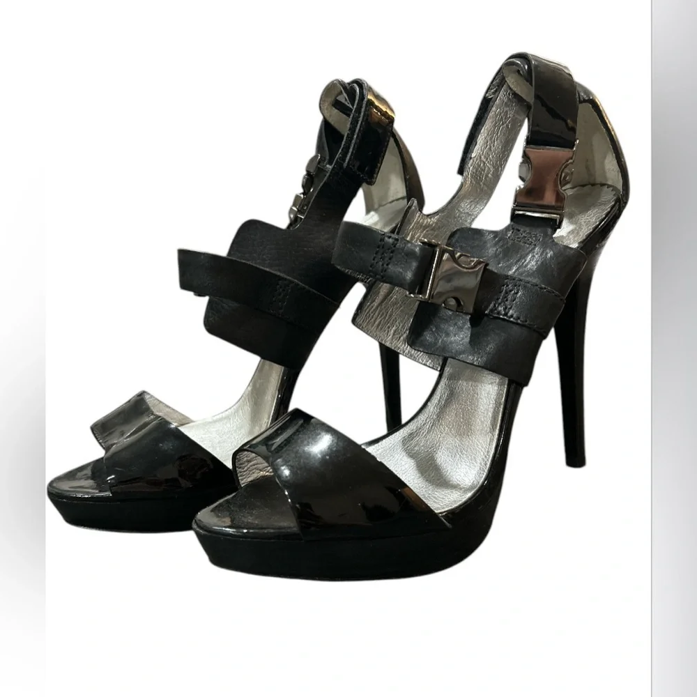 Report Signature Randolph black patent leather 5” heels. Size 8.5. EUC - Picture 2 of 5